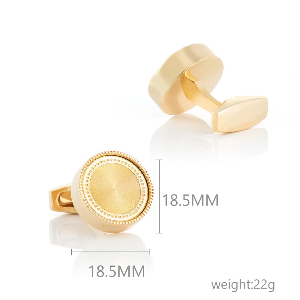 Round CD Accessories Enamel Cufflinks