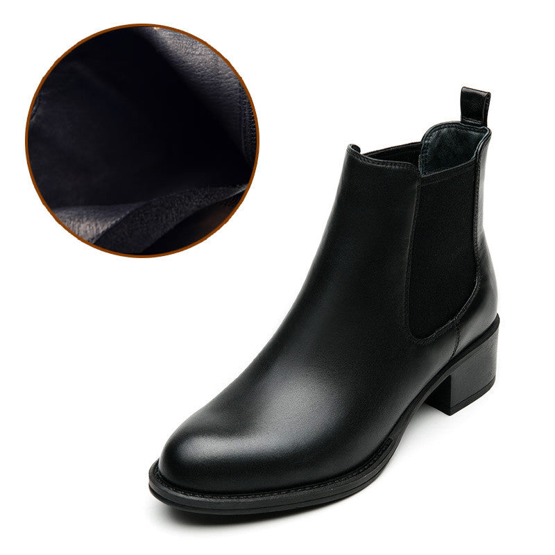 Ankle Boots For Women 4cm black single lining