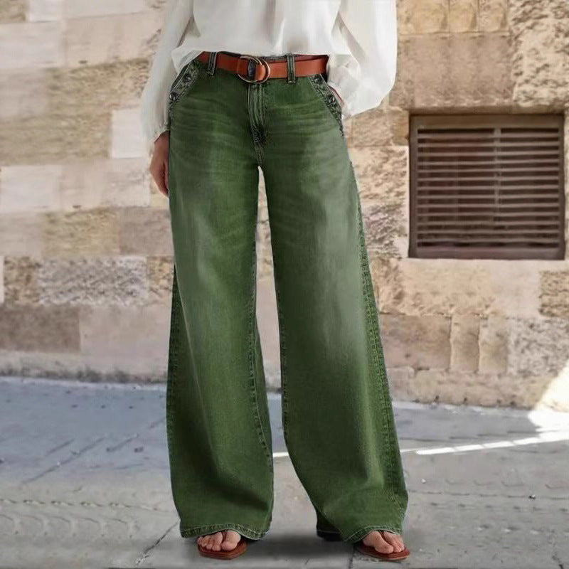 Relaxed-fit Wide-leg Casual Jeans