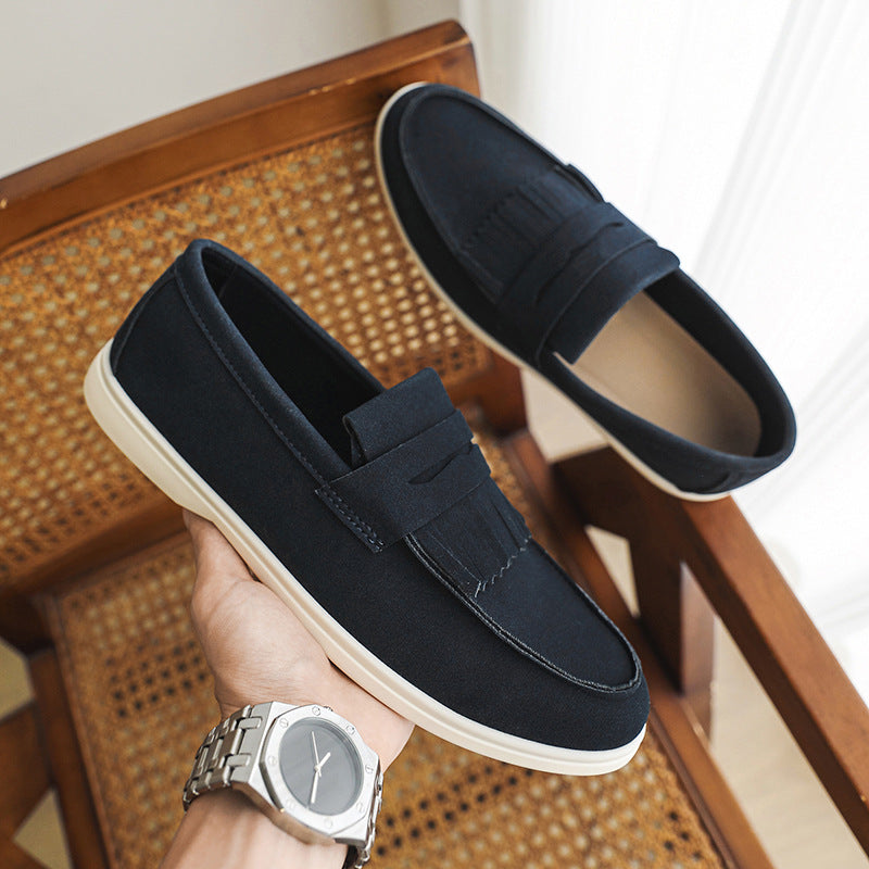Matte Leather Loafer Dark Blue