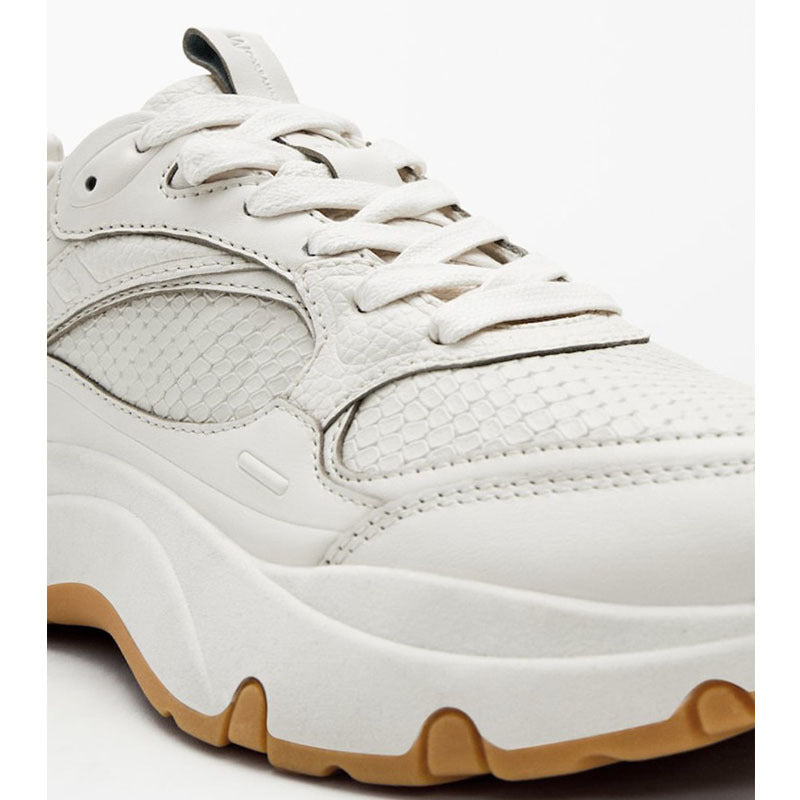 Cowhide Casual Round Toe Sneakers