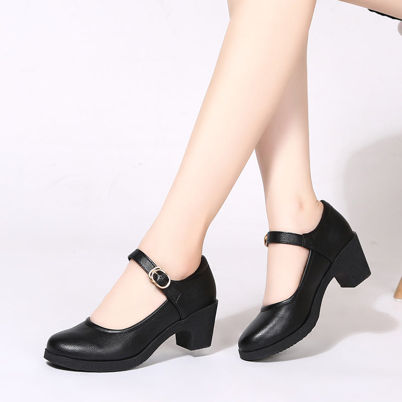 Buckle Shoes With Thermoplastic Rubber Black
