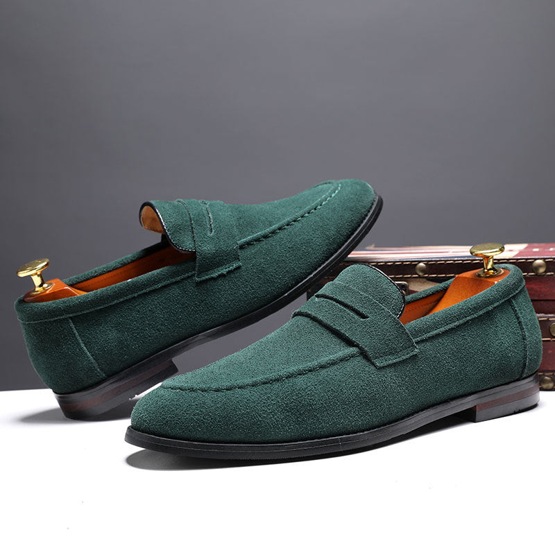Nubuck Leather Shoes Green