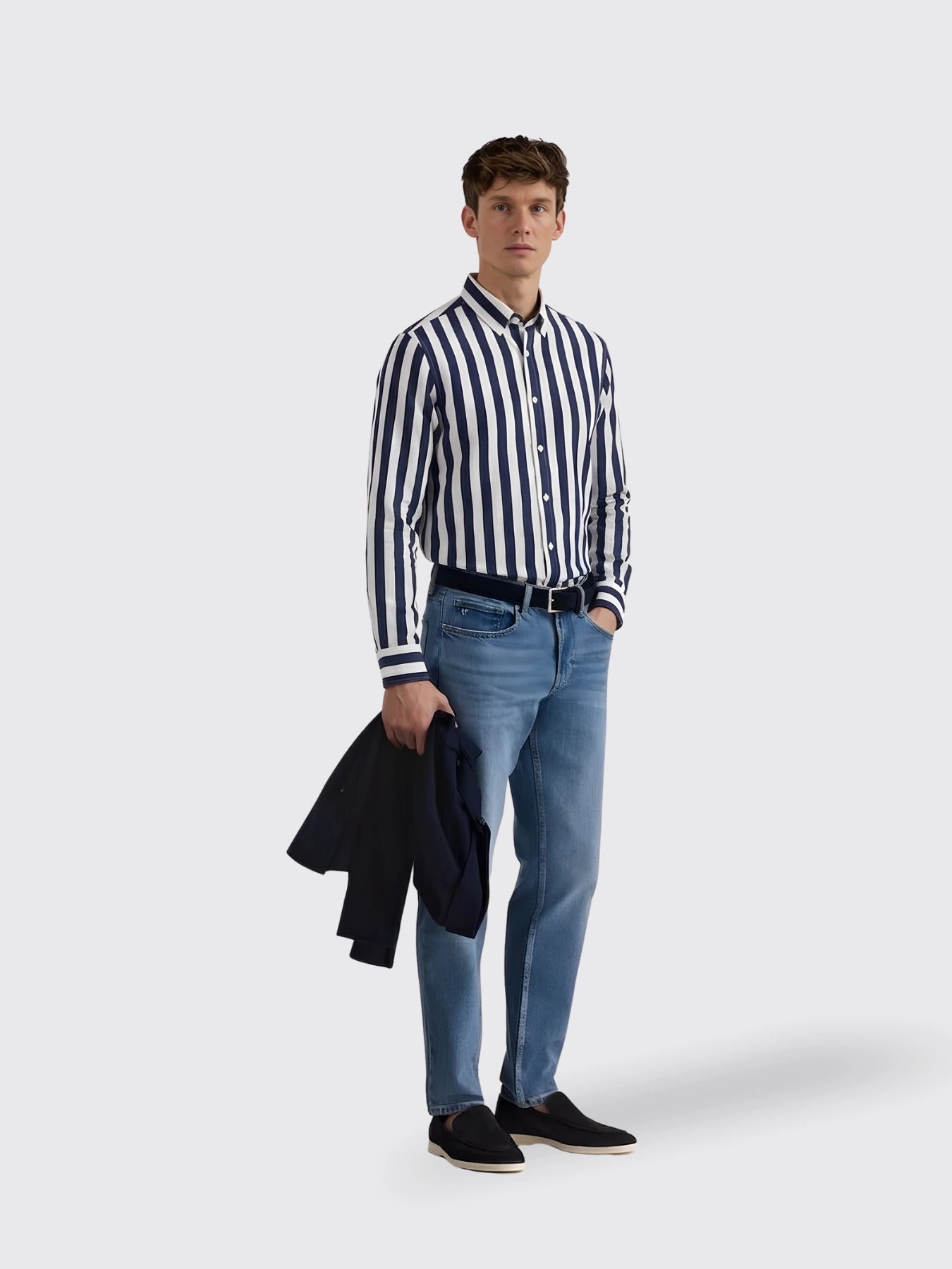 Stylish Striped Button-down Shirt