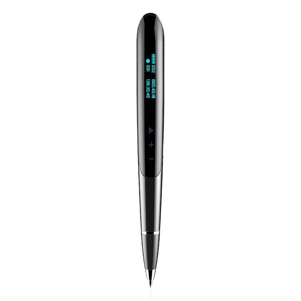 Lossless Writable Recording Pen With Display Screen Black English Version