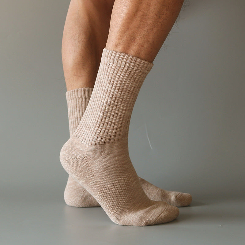 Cotton Thickened Socks Loose Towel Athletic Socks Brown 40to43