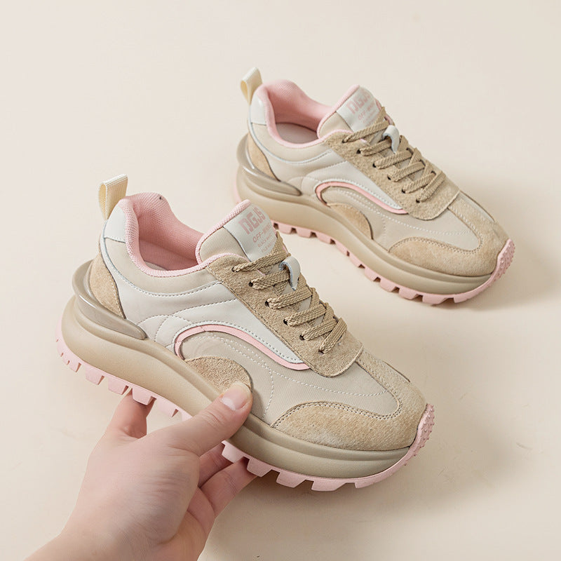 Leather Platform Sports Casual Shoes