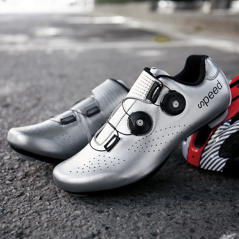 Professional Racing Road Bike Sneakers Silver