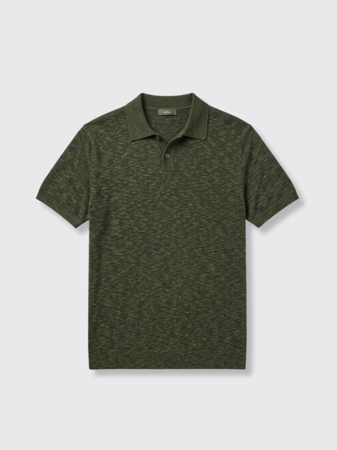 Mens Slim-fit Business Polo Shirt Army Green L