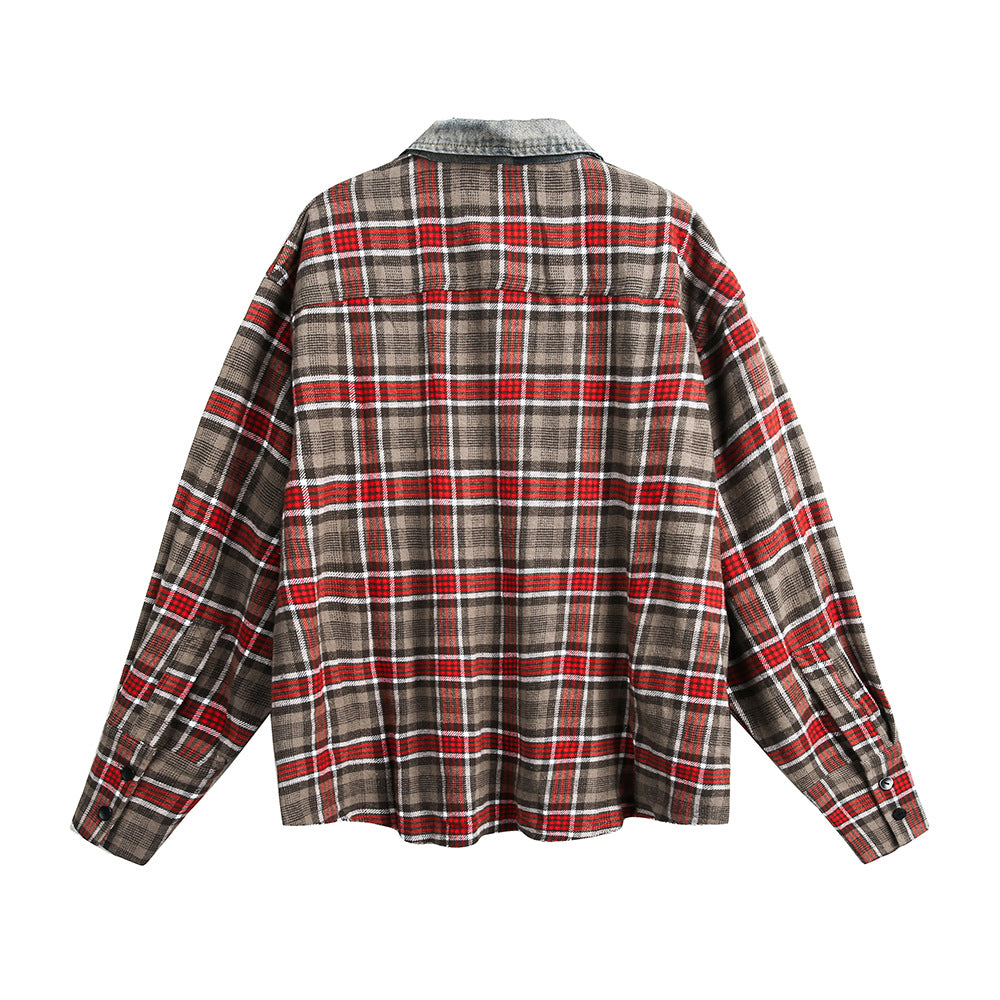 Retro American-Style Plaid Shirt