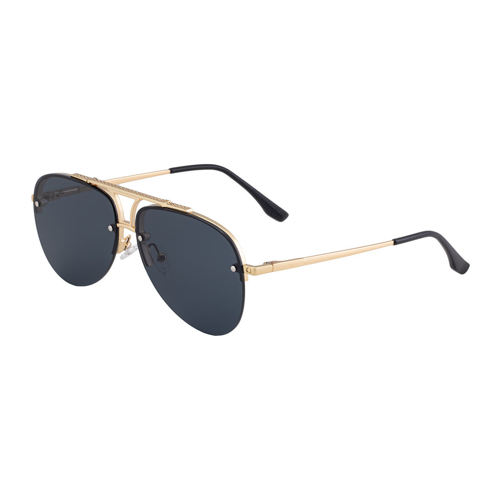 Mens Fashion Metal Half-Frame Sunglasses C3
