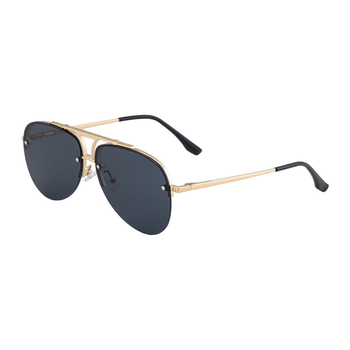 Mens Fashion Metal Half-Frame Sunglasses C3