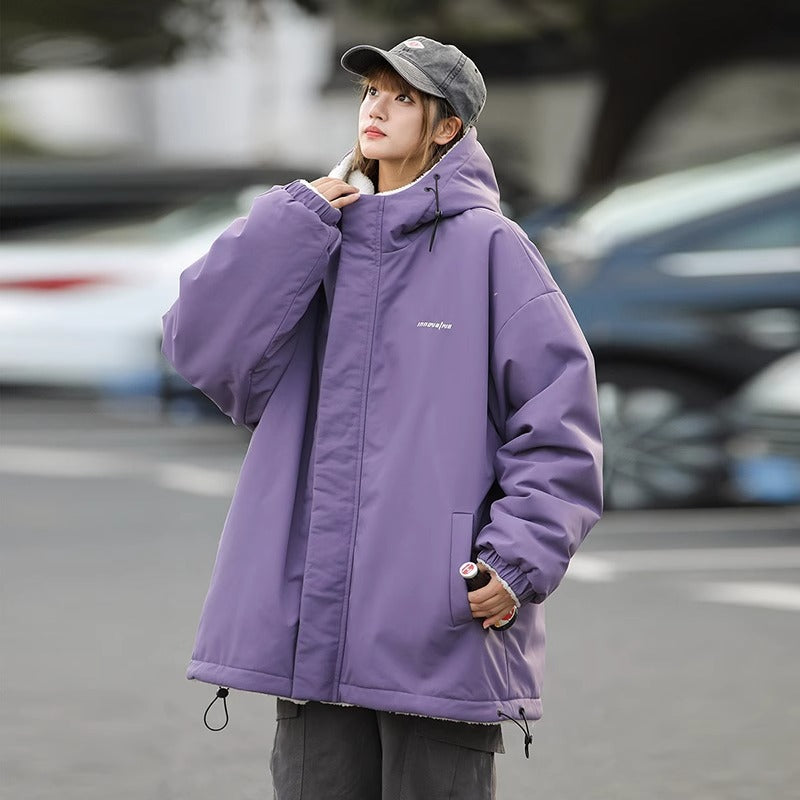 Lambswool Reversible Coat 8950 Purple