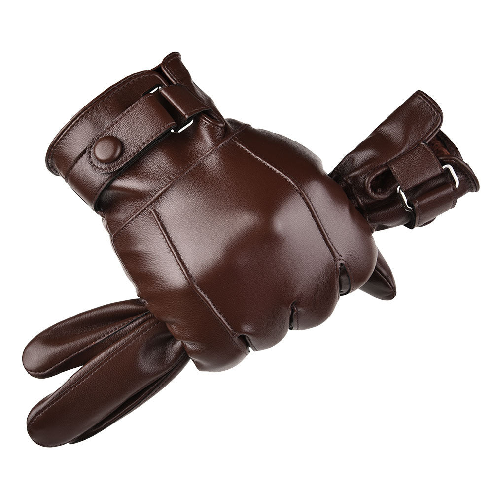 Korean wash leather gloves Brown