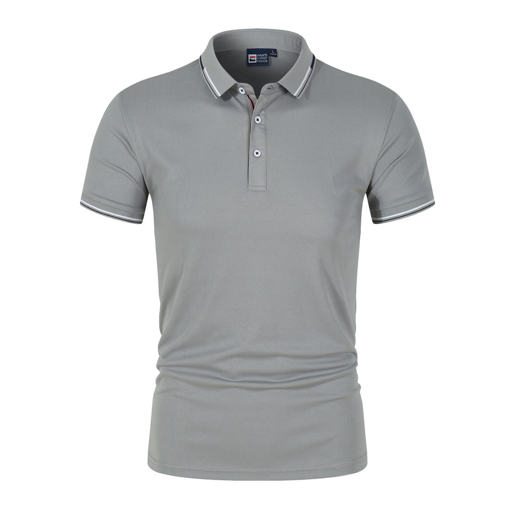 Polo Shirt With A Stand-up Collar 3 Light Gray