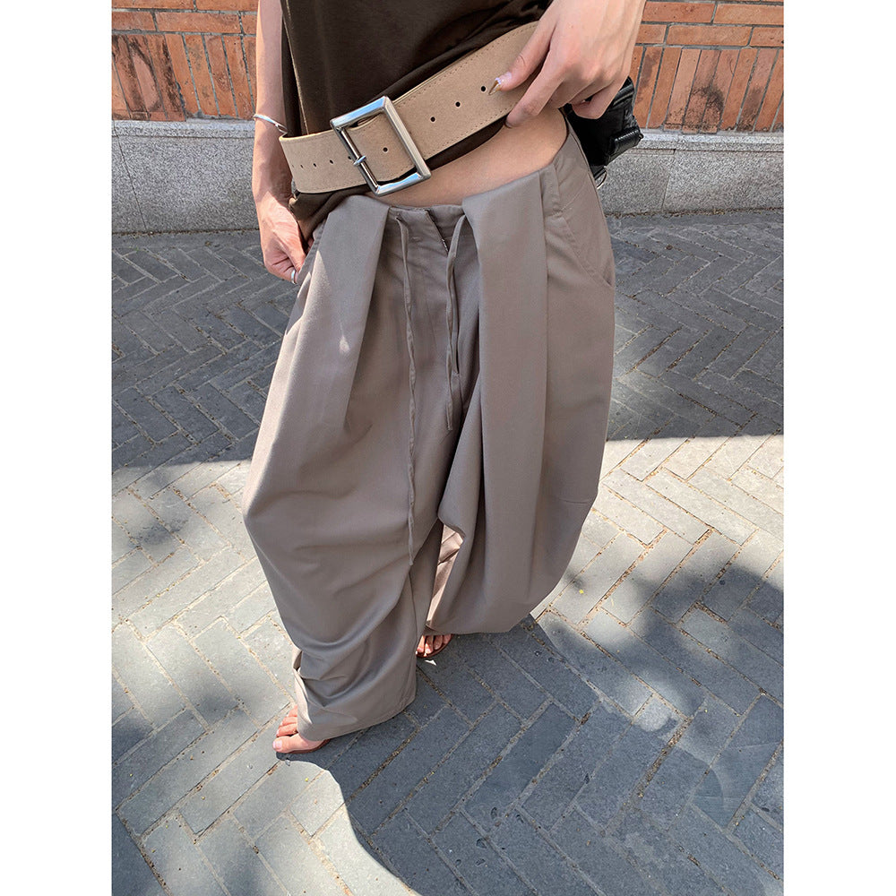 Chic Pleated Wide-leg Pants