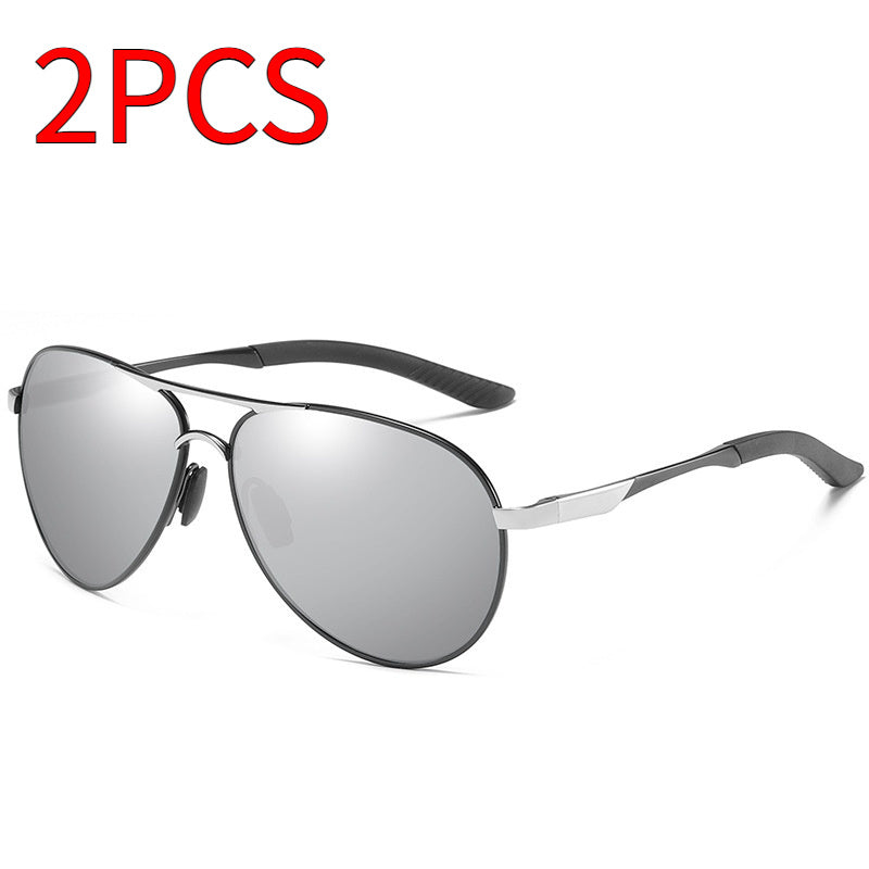Polarized Sunglasses For Both Men And Women Mercury Silver 2PCS