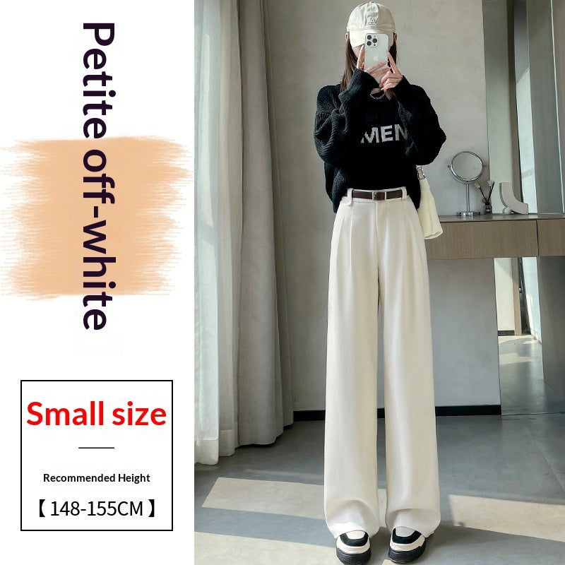 High-end Wool Suit Pants Offwhite Petite