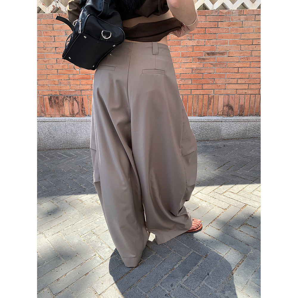 Chic Pleated Wide-leg Pants