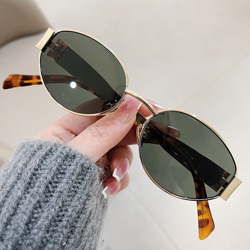 New Retro Oval Frame Glasses Gold G15 Tablets