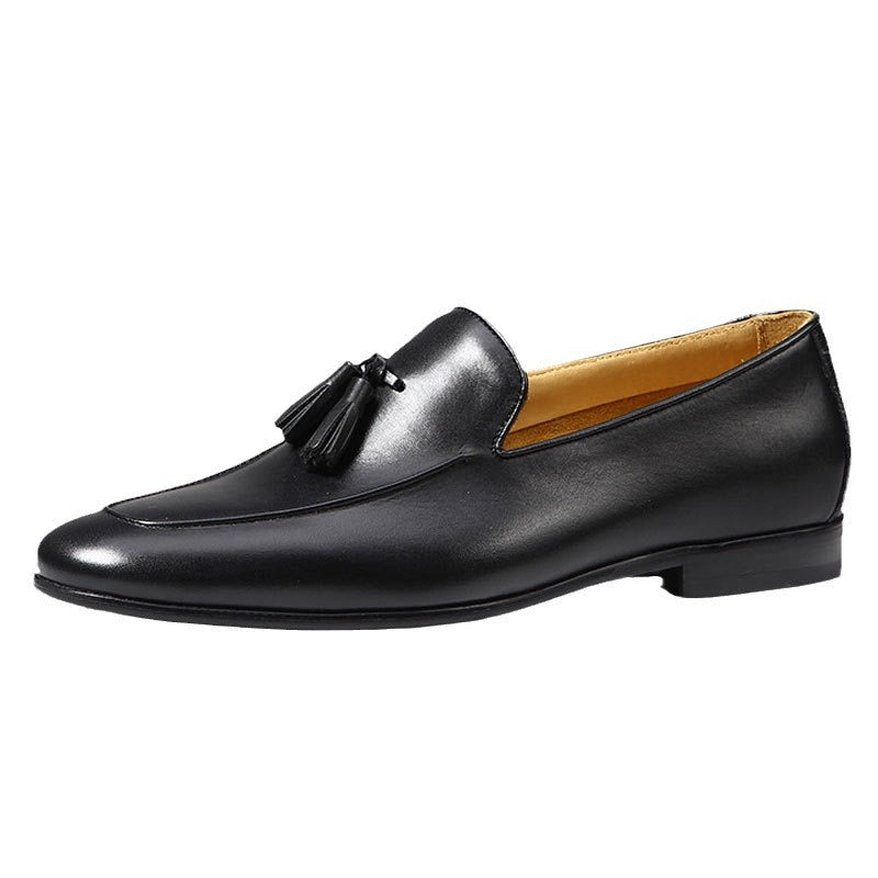 Leather Tassel Breathable Loafers