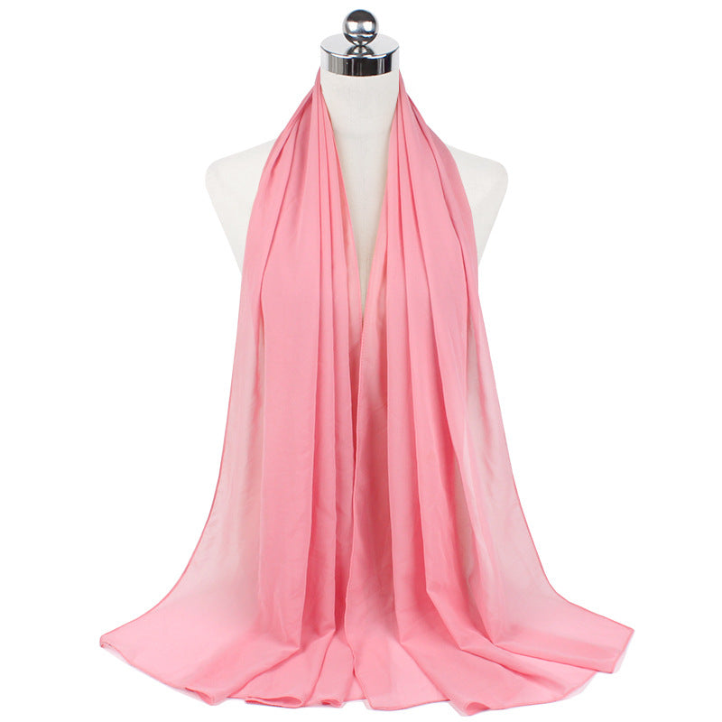 Monochrome Pearl Chiffon Hijab Scarf Bubble M 70X180cm
