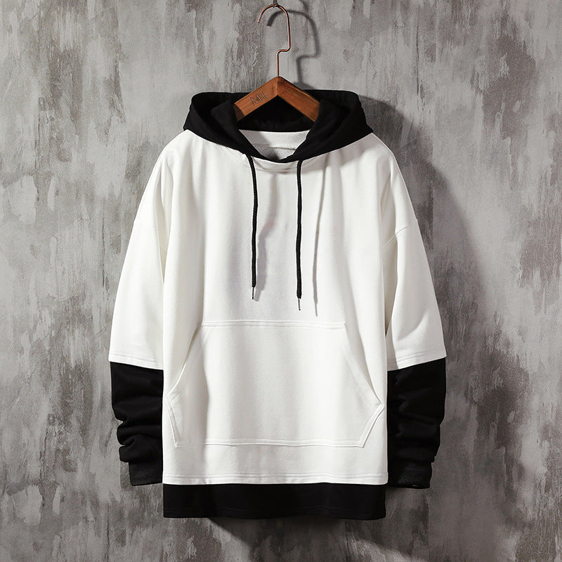 Two false hoodies with a loose hoodie White