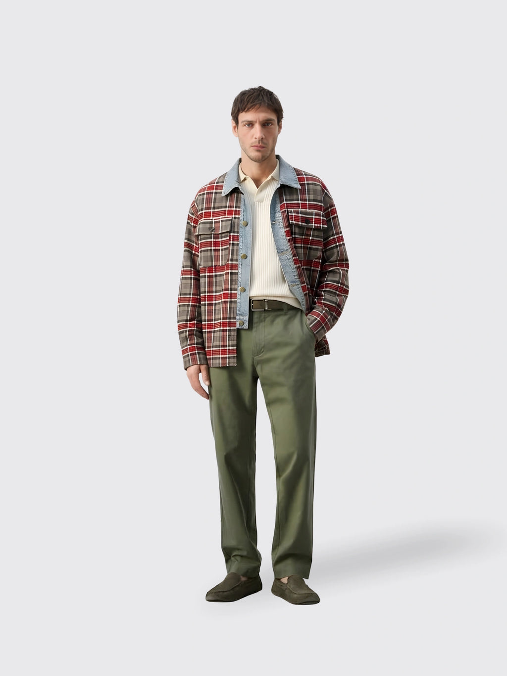 Retro American-Style Plaid Shirt
