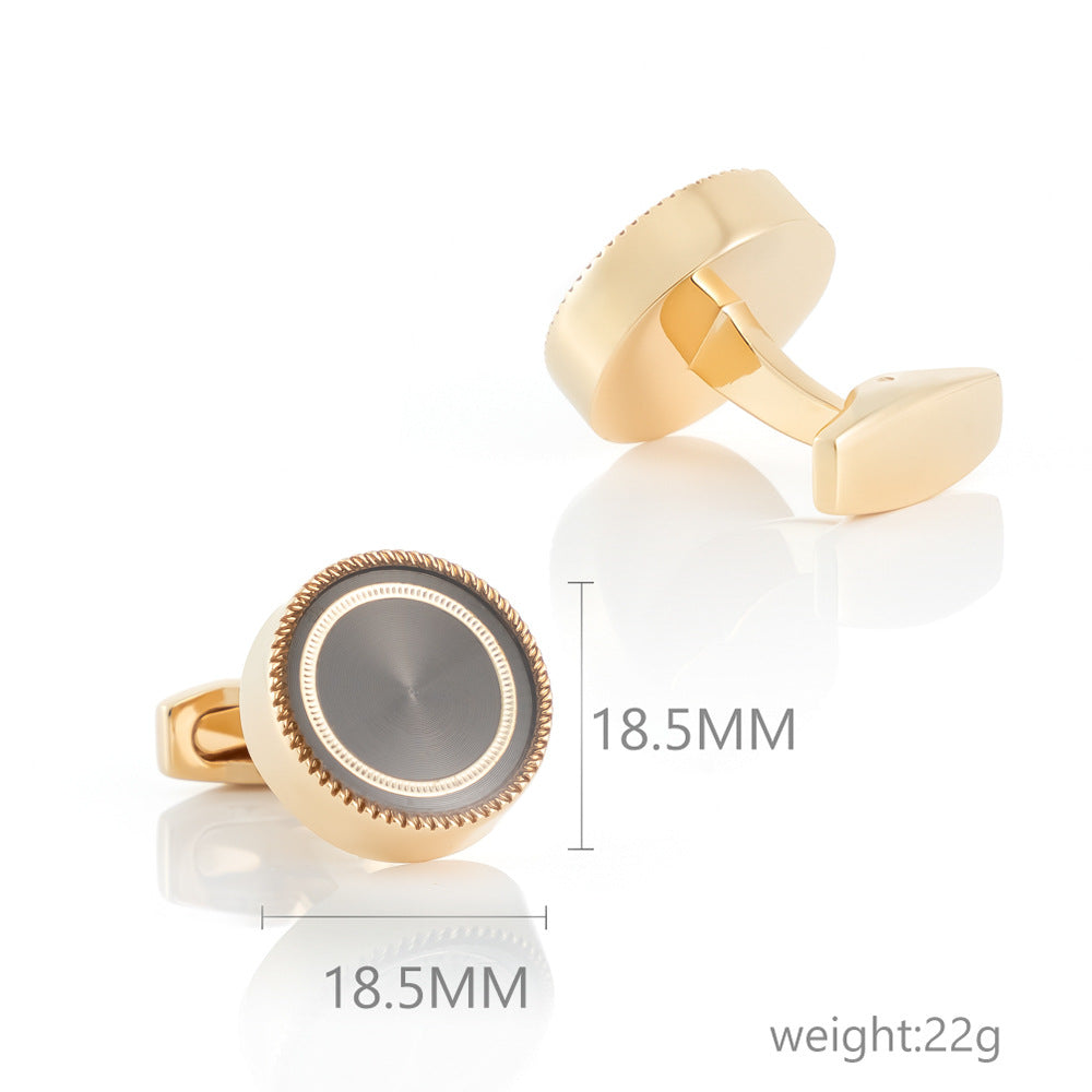 Round CD Accessories Enamel Cufflinks