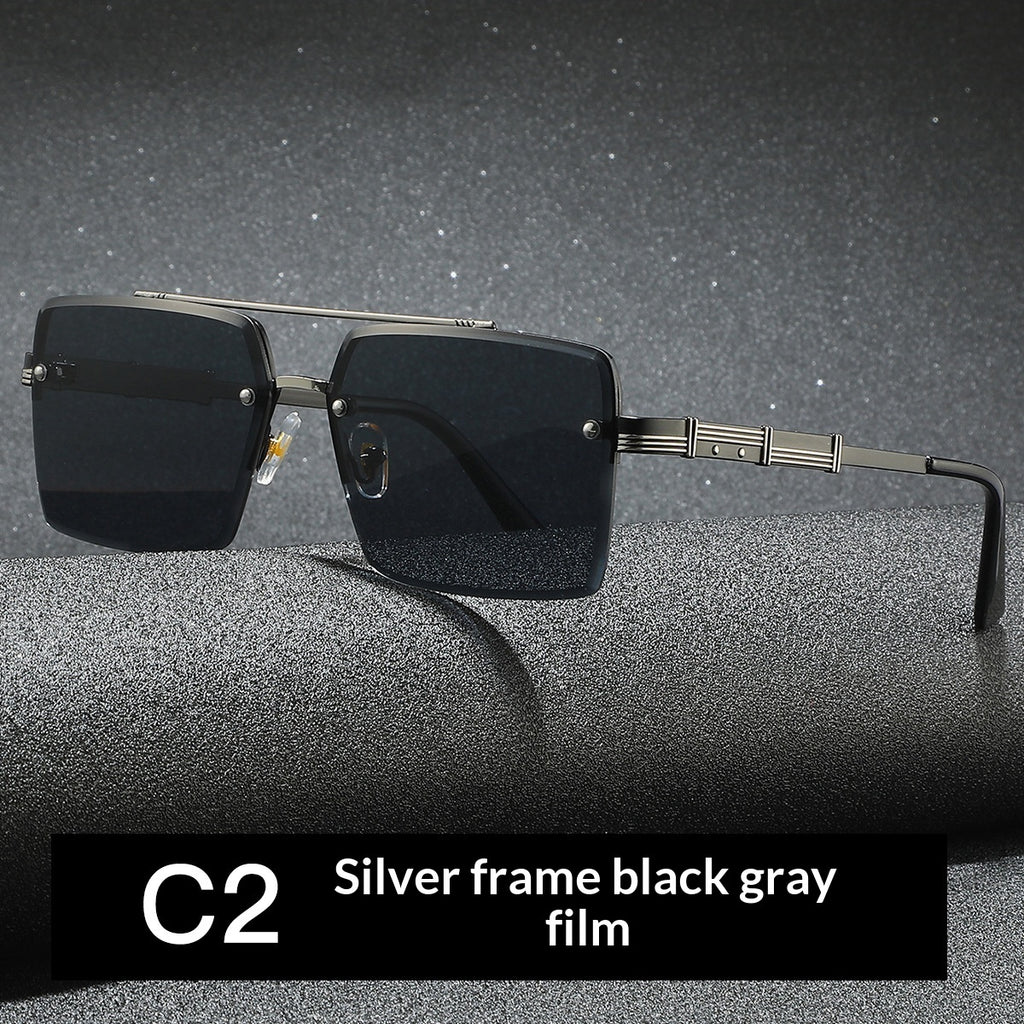 Mens Vintage Versatile Driving Sunglasses C2 Silver Frame