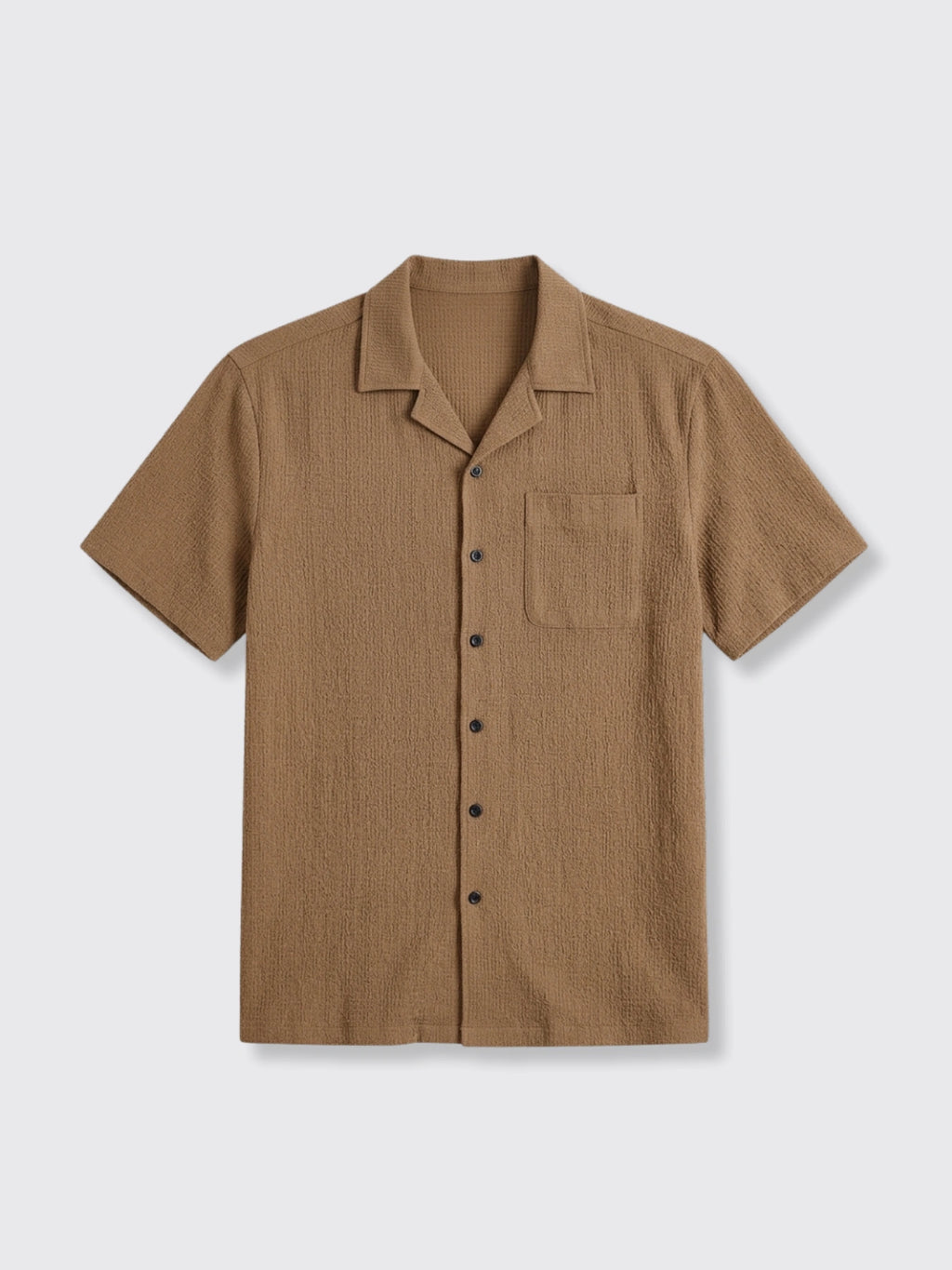 Breathable Wrinkle-Resistant Semi-Formal Shirt Brown L