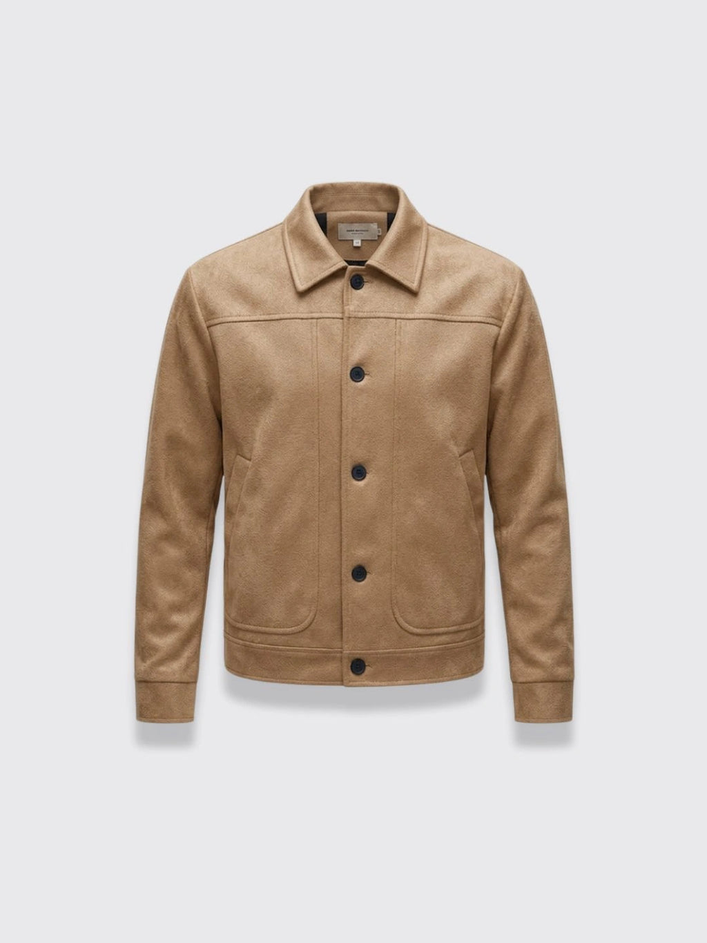 Solid-color Single-breasted Lapel Wool Casual Jacket