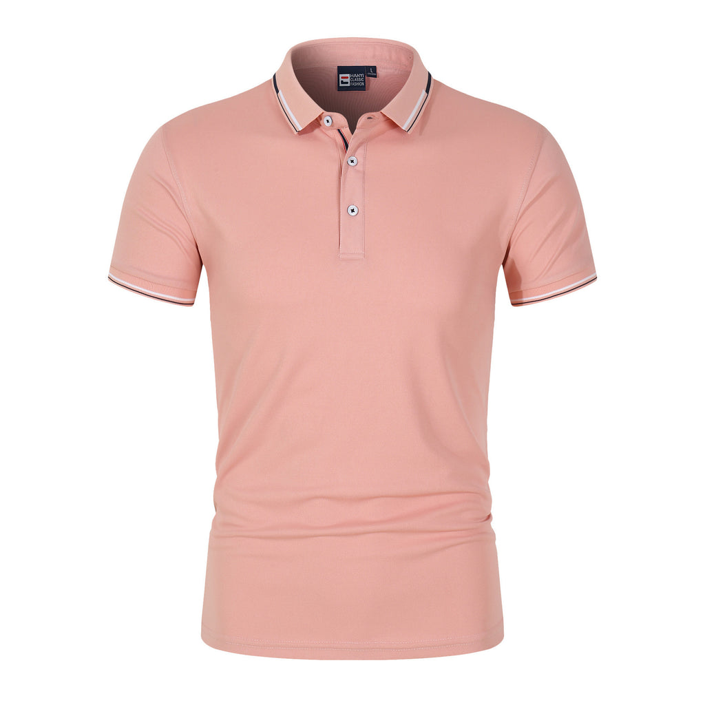 Polo Shirt With A Stand-up Collar 5 Pink