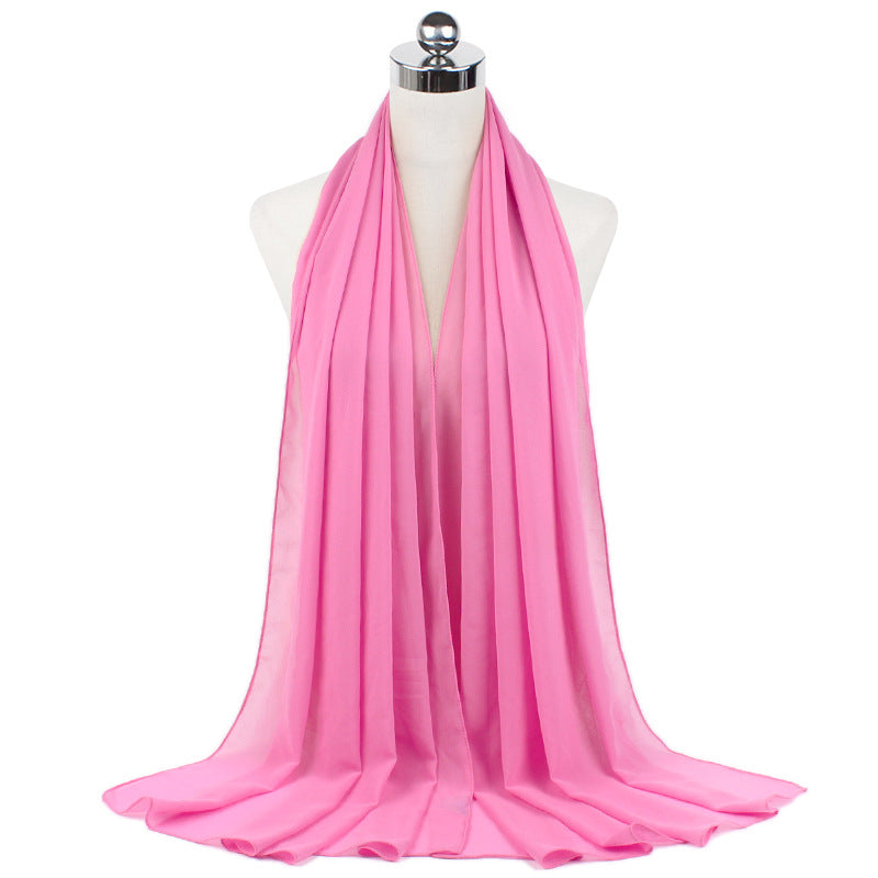 Monochrome Pearl Chiffon Hijab Scarf Bubble X 70X180cm