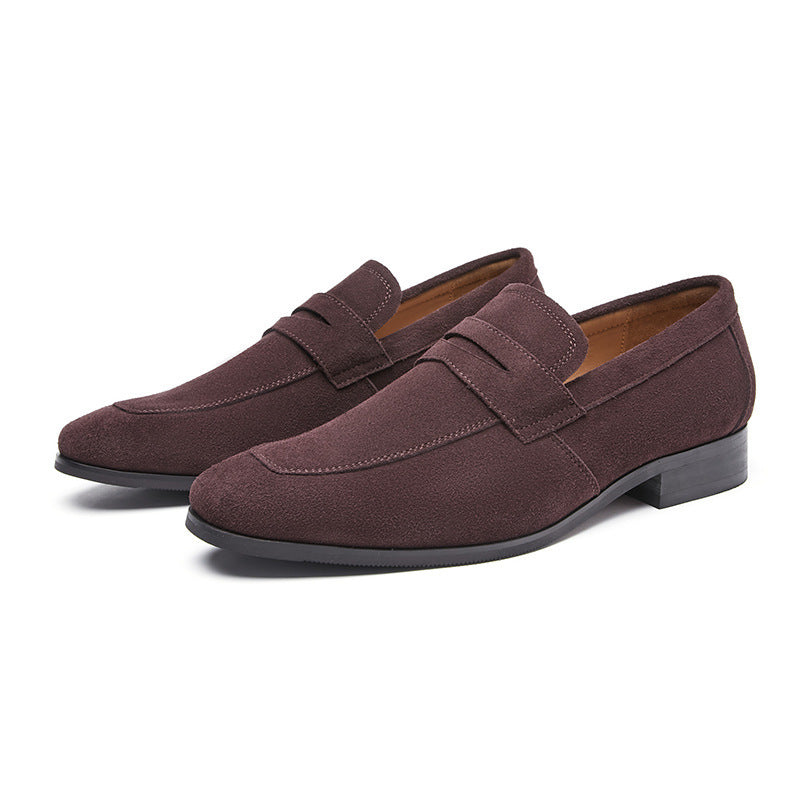 Slip-on Japanese Style Suede Shoes Brown