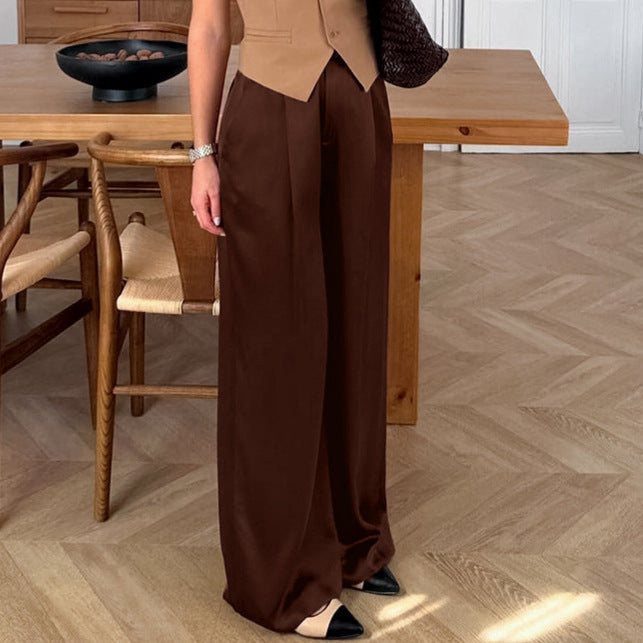 Casual-style Chic Slimming Wide-leg Pants