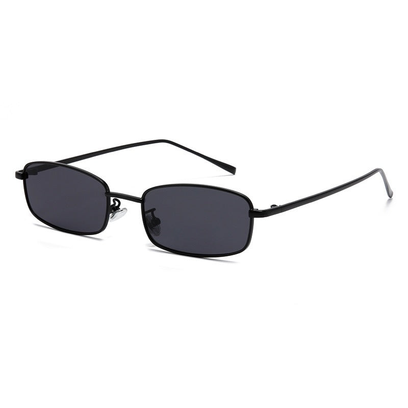 Retro Sunglasses For Men And Women Black Frame Gray Piece