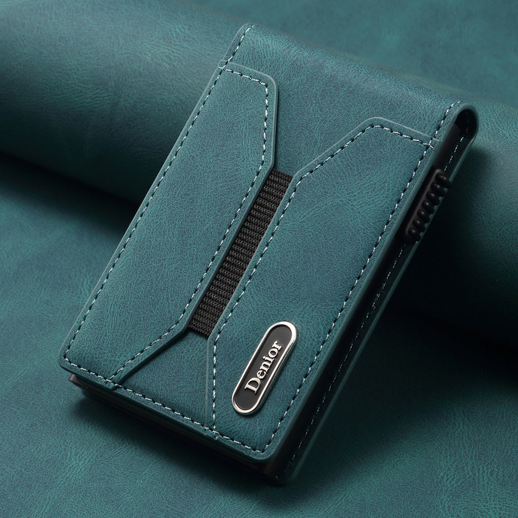 Smooth Leather With Button Blue