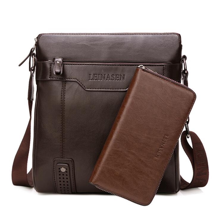 Men Messenger Bags Brown set