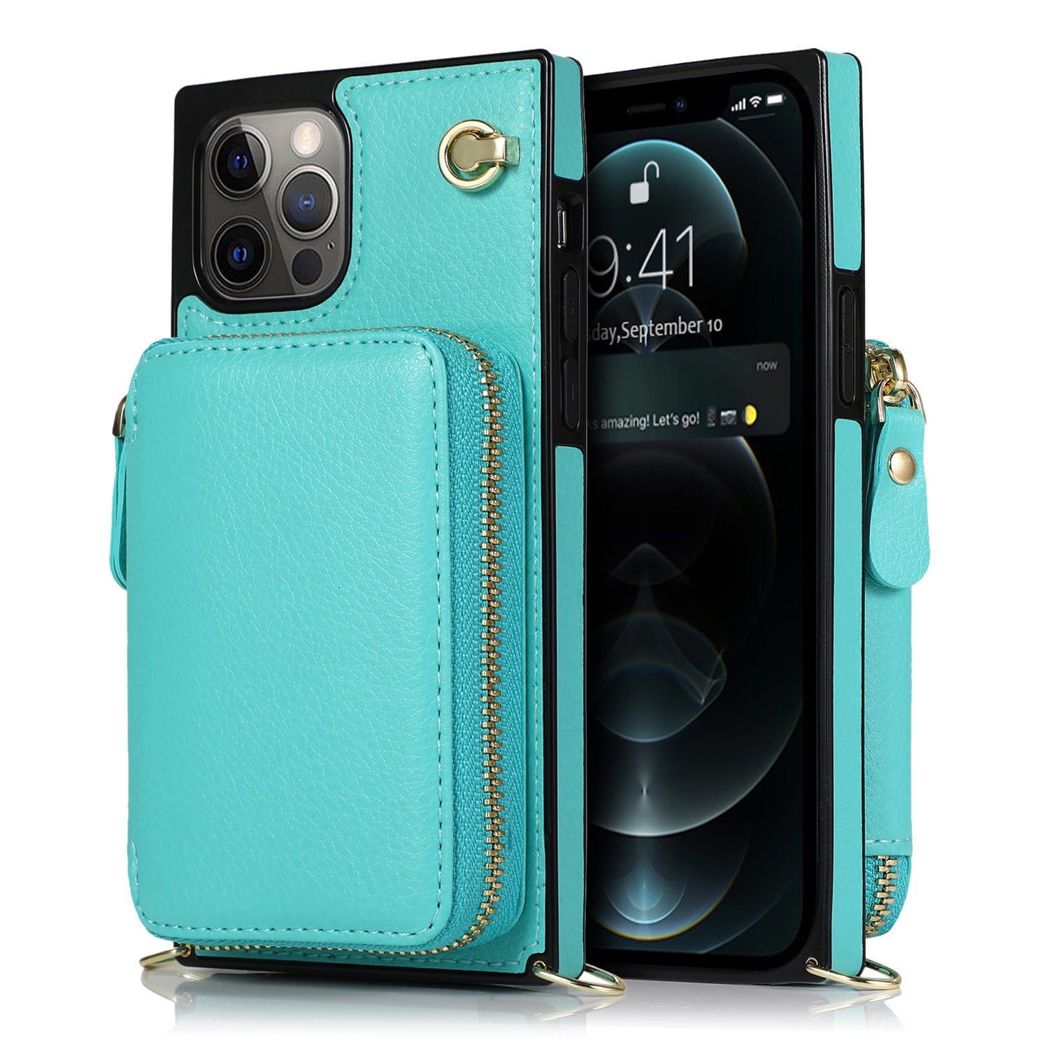 Multi-functional Card-inserting Wallet Phone Mint Green