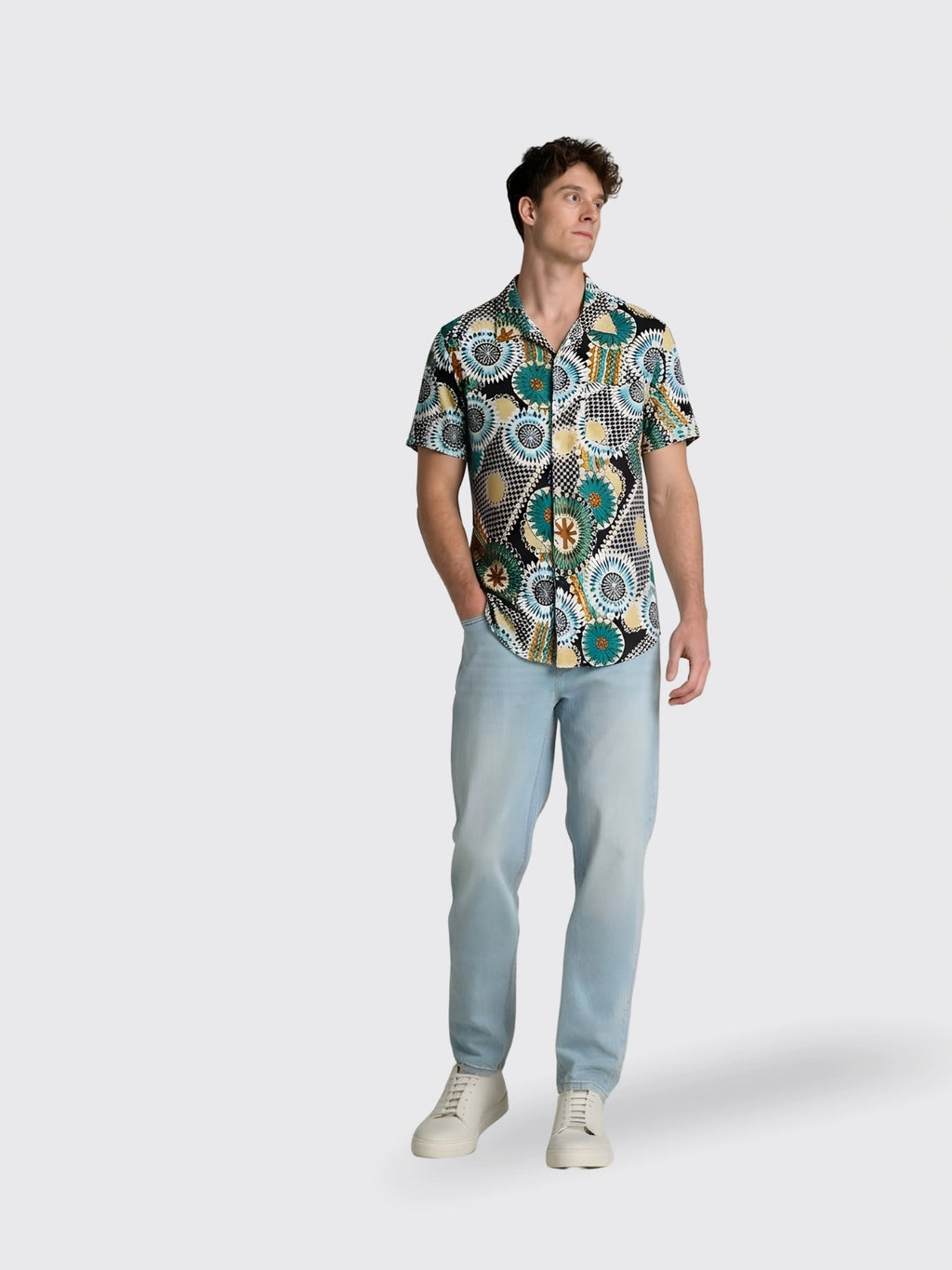 Vintage Printed Loose Casual Shirt