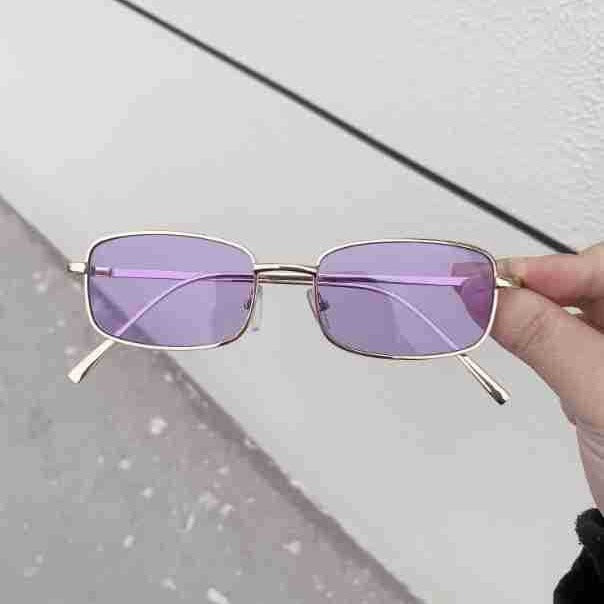 Retro Sunglasses For Men And Women Gold Frame Purple Piece