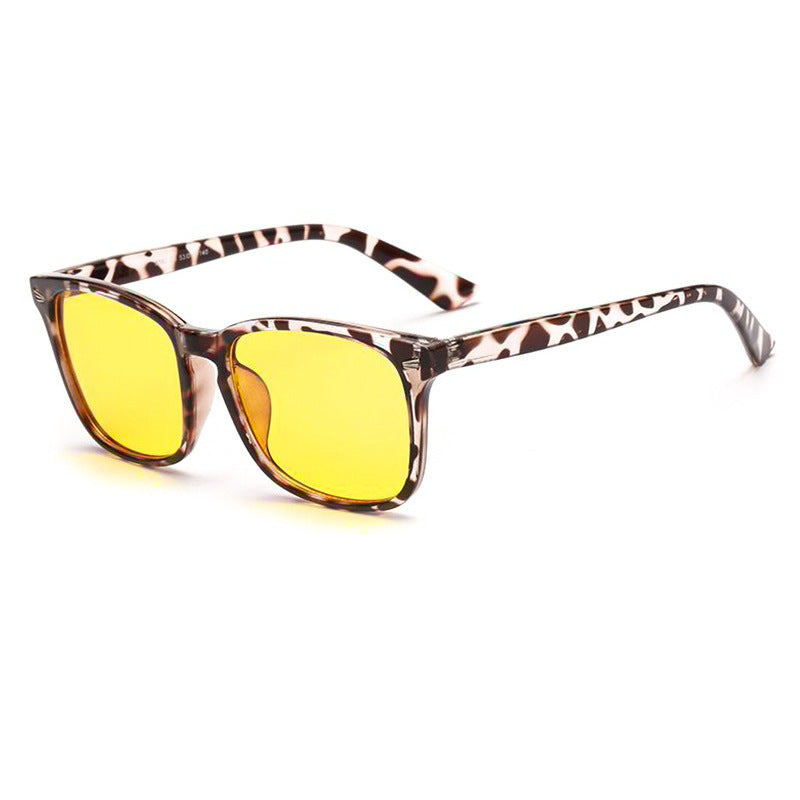 Minimalist Glasses High-definition Polarized Lenses For Men And Women Gray Bean Blossom Frame Yellow