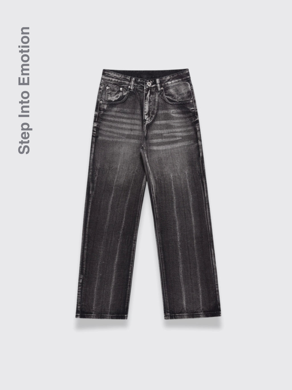 Retro Casual Loose Pants Men Black L