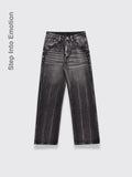 Retro Casual Loose Pants Men Black L