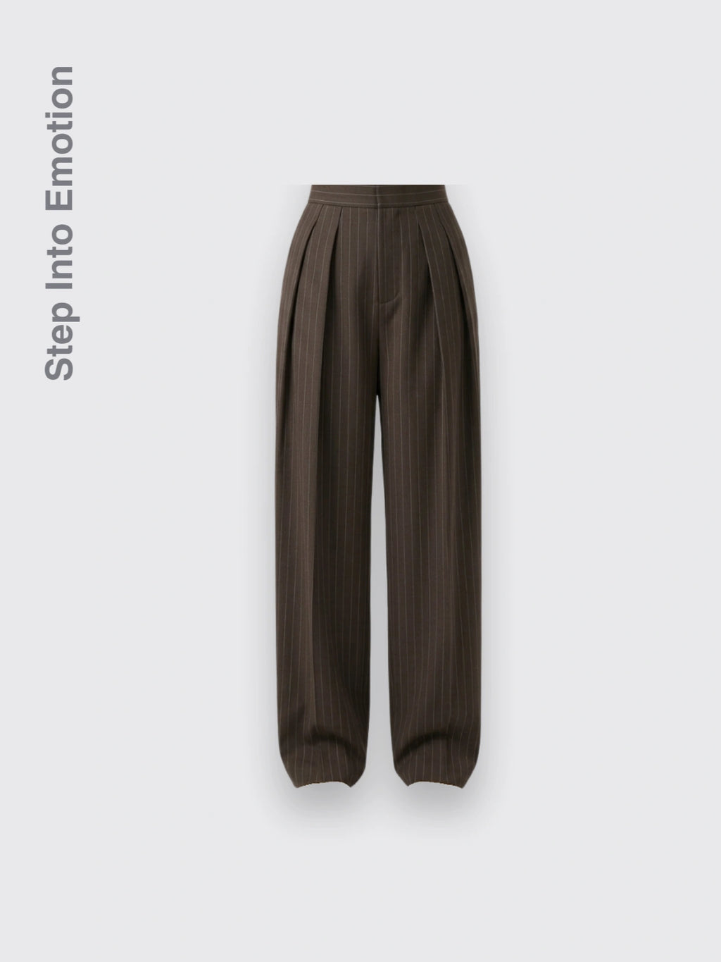 Striped Suit Pants Brown L