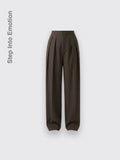 Striped Suit Pants Brown L