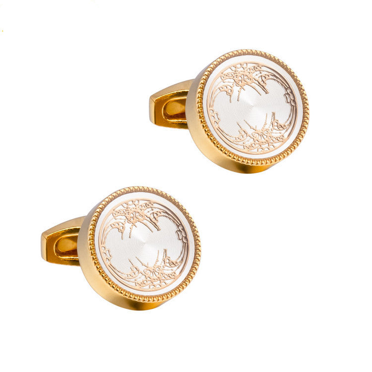 Round CD Accessories Enamel Cufflinks