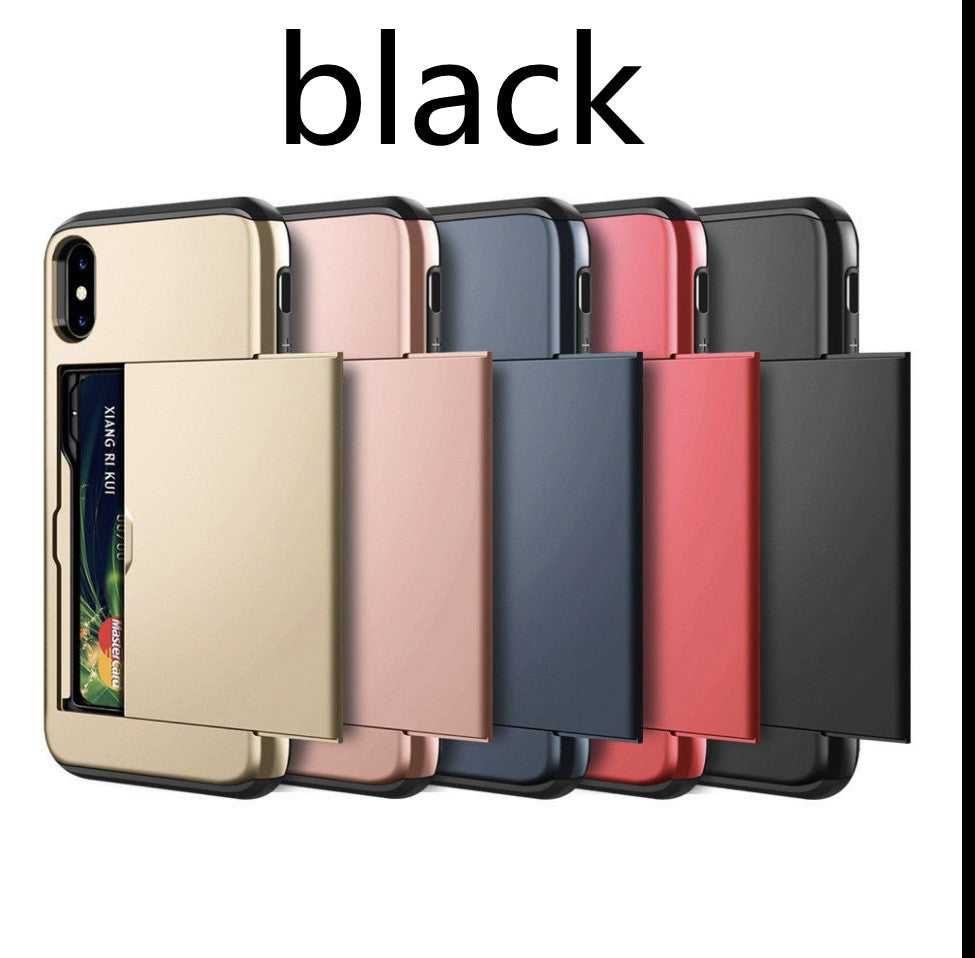 Card Shockproof Hybrid Wallet Black