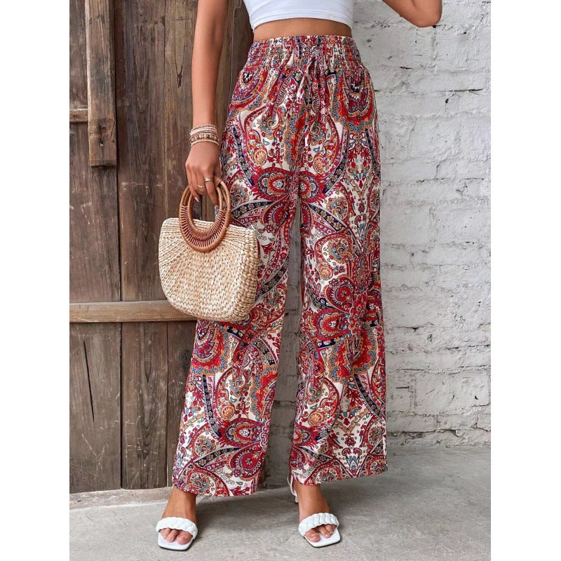 Casual Beach Pants Brick Red